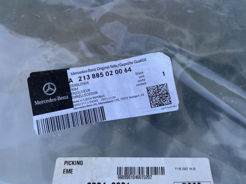 MERCEDES E KLASA W 213 CHROM ATRAPA GRILL A213885020064 WYS 24H ORG FV MERCEDES E KLASA W 213 CHROM ATRAPA GRILL A213885020064 WYS 24H ORG FV