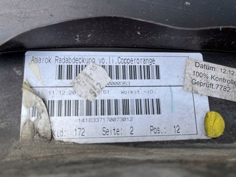 VW AMAROK LISTWA BŁOTNIKA LEWA PRZEDNIA 2HH853717 FV WYS 24H VW AMAROK LISTWA BŁOTNIKA LEWA PRZEDNIA 2HH853717 FV WYS 24H