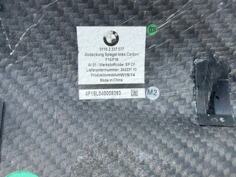 Osłona lusterka M Performance carbon lewa BMW X5 F15 X6 F16 X3 F25 X4 F25 Osłona lusterka M Performance carbon lewa BMW X5 F15 X6 F16 X3 F25 X4 F25