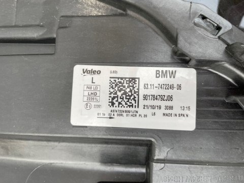 BMW X1 F48 LIFT F49 7472259-06 LAMPA LCI LED ORG FV WYS 24H ^ BMW X1 F48 LIFT F49 7472259-06 LAMPA LCI LED ORG FV WYS 24H ^