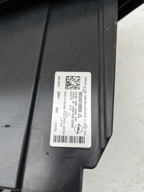 Opel MOKKA B iNTELLi LUX reflektor lewy FULL LED EUR FV WYS 24H 9834016880 Opel MOKKA B iNTELLi LUX reflektor lewy FULL LED EUR FV WYS 24H 9834016880