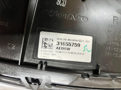 VOLVO V90 S90 FULL LED REFLEKTOR PRAWY 31655759 ORG WYS 24H FV ^ VOLVO V90 S90 FULL LED REFLEKTOR PRAWY 31655759 ORG WYS 24H FV ^