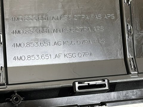 AUDI Q7 II LIFT 2019 - 4M0 ATRAPA GRILL 4M0853651AJ ORG FV WYS 24H AUDI Q7 II LIFT 2019 - 4M0 ATRAPA GRILL 4M0853651AJ ORG FV WYS 24H