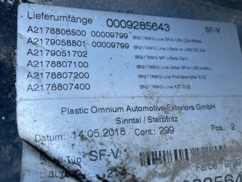 Mercedes Benz S klasse W217 MOPF AMG Stoßstange stossstange vorne Original mw35 Mercedes Benz S klasse W217 MOPF AMG Stoßstange stossstange vorne Original mw35